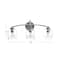 Hello Honey® Robert Stevenson Lighting Adrian Metal & Clear Glass 3-Light Vanity